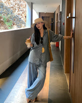 Tencel Drawstring Loose Fit Pants